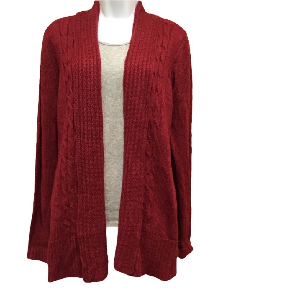 Jason Maxwell Small Burgundy Long Sleeve Cardigan Sweater NWOT
